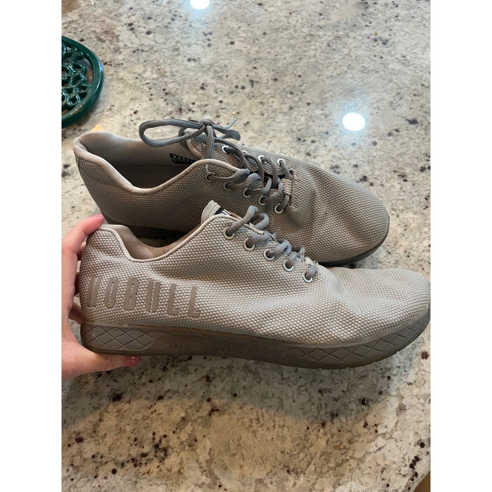 NOBULL Trainer Sand Grey SuperFabric Mens Size 12 Cross Training Shoes